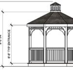 10ft Octagon Vinyl Gazebo