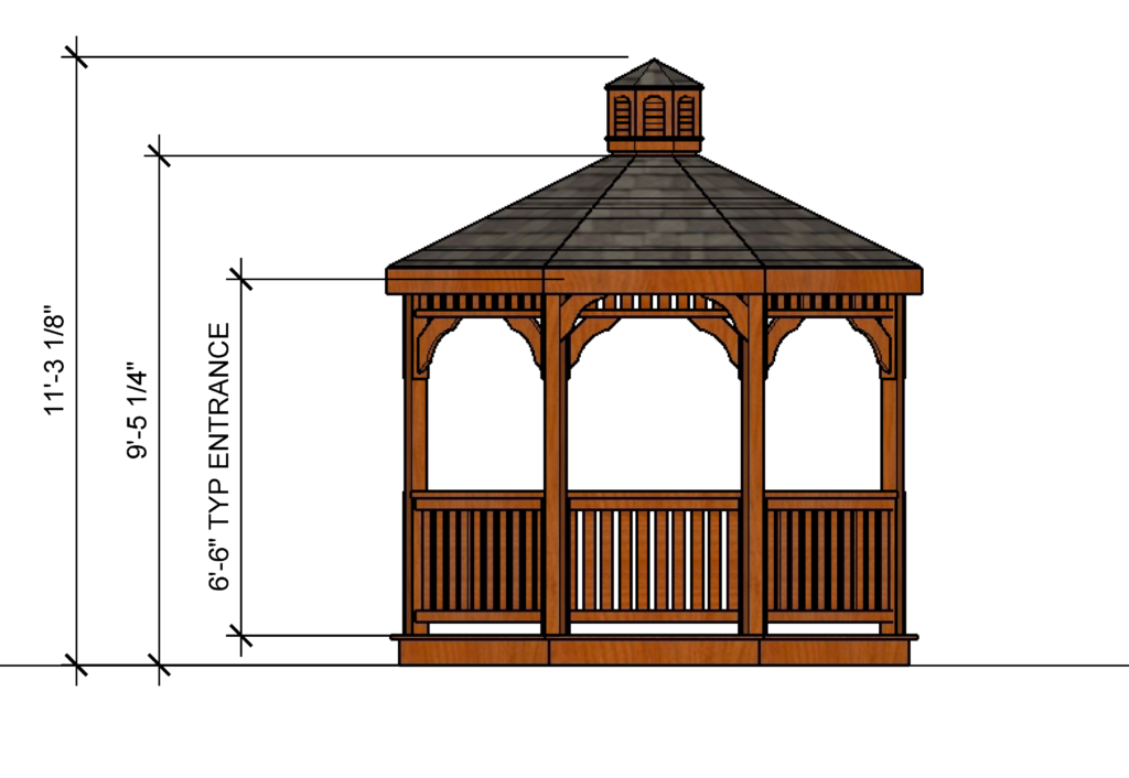 10ft Octagon Cedar Gazebo