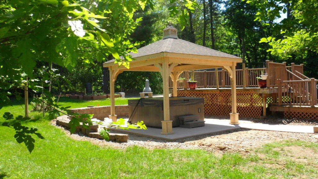 20ft x 20ft Pine Hip Roof Pavilion
