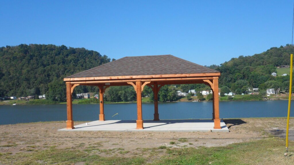 12ft x 24ft Cedar Hip Roof Pavilion