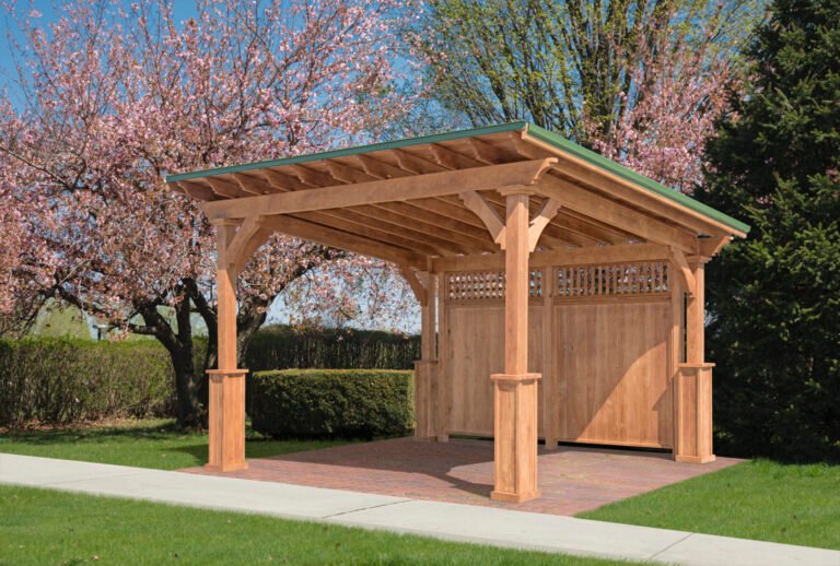 10ft x 10ft Pine Lean-to Pavilion