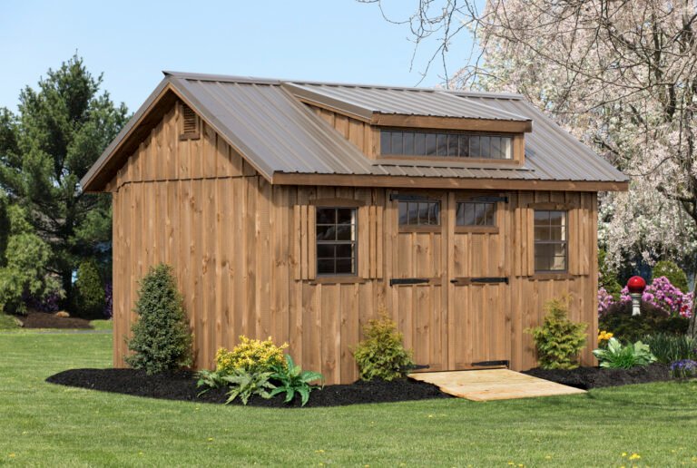 10ft x 14ft Pine Shed - Board & Batten