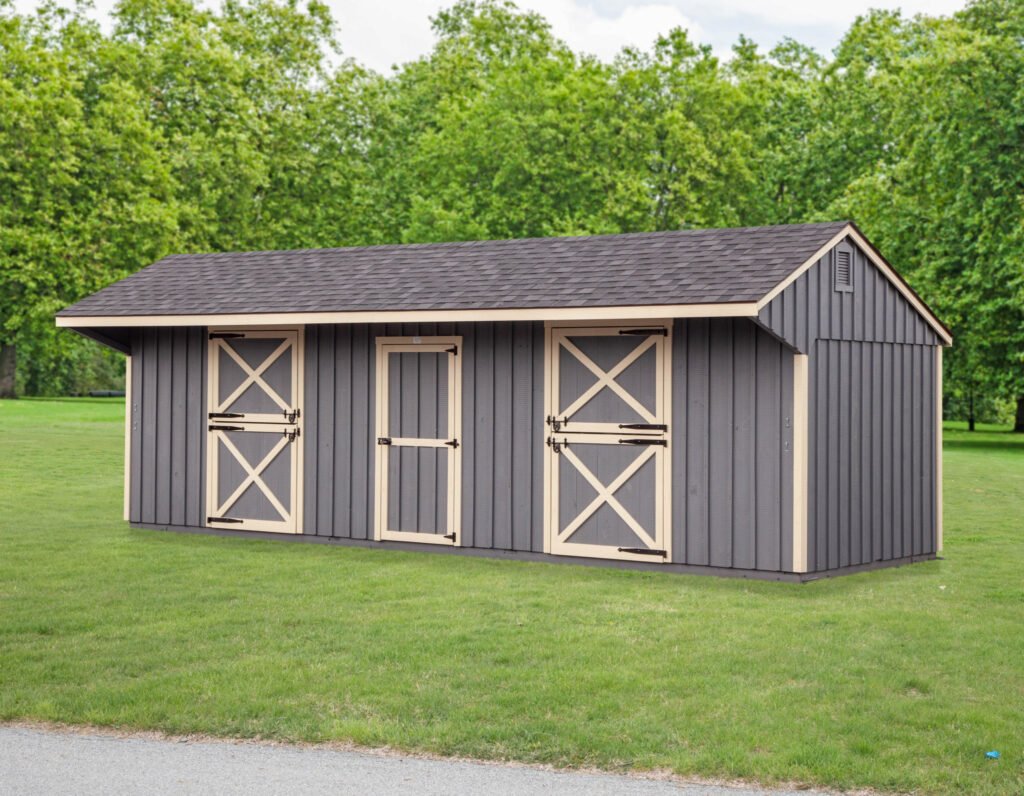 2 Stall Horse Barn with Tack Room
