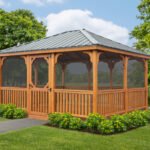 12ft x 14ft Rectangle Treated Pine Gazebo