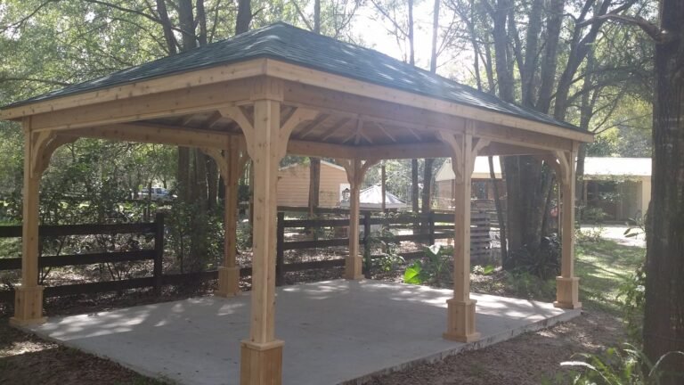 12ft x 20ft Cedar Hip Roof Pavilion