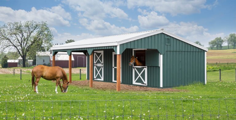 Lean-to Horse Barn with Tack Room