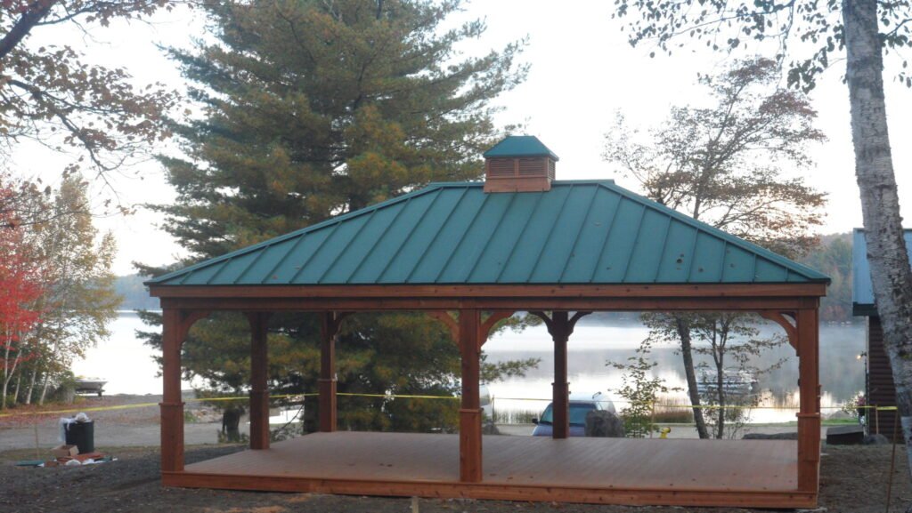 14ft x 24ft Cedar Hip Roof Pavilion