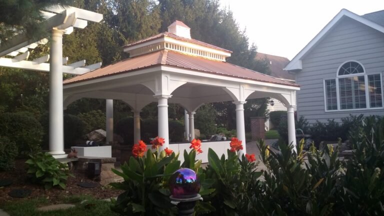 14ft x 28ft Vinyl Pagoda Roof Pavilion