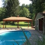 14ft x 24ft Cedar Hip Roof Pavilion