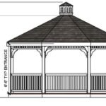 16ft Octagon Vinyl Gazebo