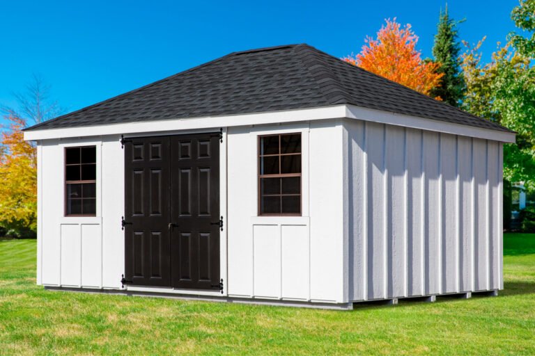 10ft x 16ft Carlton Hip Roof Shed - LP Board & Batten