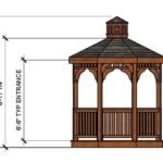 8ft Octagon Pressure Treated Gazebo