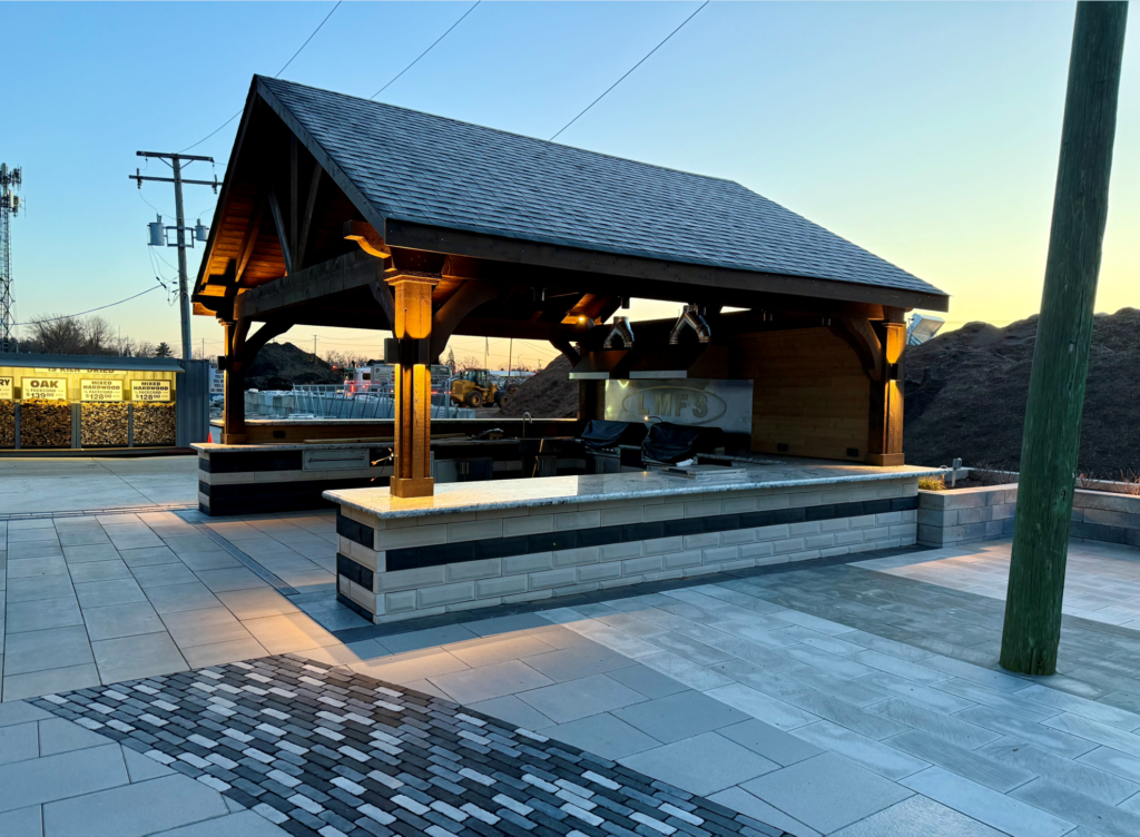 20ft x 20ft Rough-Sawn Cedar Crown Pavilion