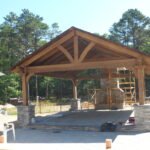 14ft x 20ft Rough-Sawn Cedar Crown Pavilion