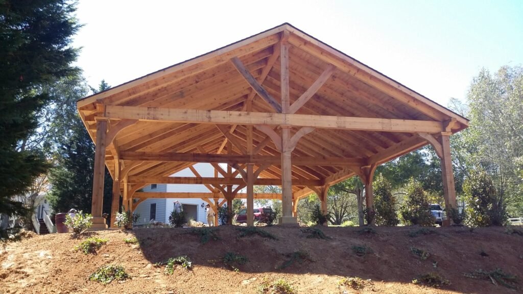 20ft x 40ft Rough-Sawn Cedar Crown Pavilion