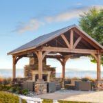 12ft x 24ft Rough-Sawn Cedar Crown Pavilion