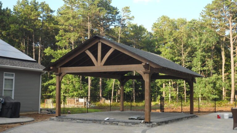 18ft x 18ft Rough-Sawn Cedar Crown Pavilion