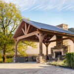 20ft x 28ft Rough-Sawn Cedar Crown Pavilion