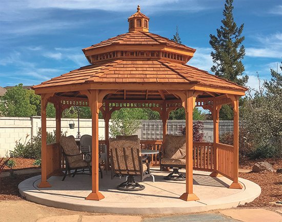 14ft Octagon Cedar Gazebo