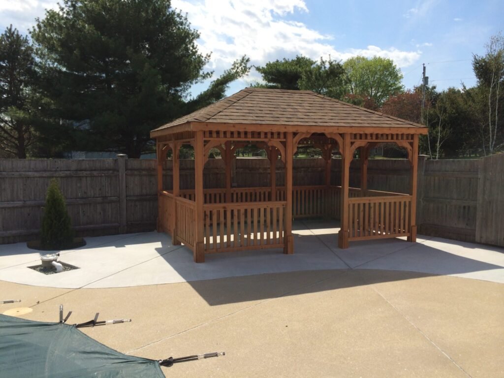 8ft x 8ft Rectangle Cedar Gazebo