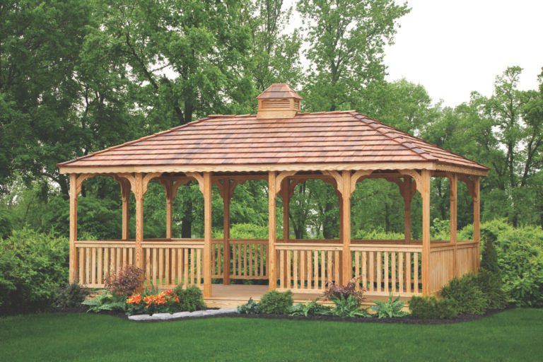 10ft x 16ft Rectangle Cedar Gazebo