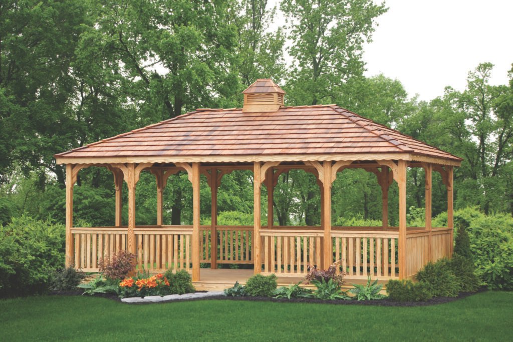 14ft x 14ft Rectangle Cedar Gazebo