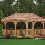 14ft x 24ft Oval Cedar Gazebo