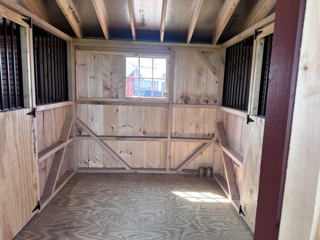 2 Stall Horse Barn with Tack Room