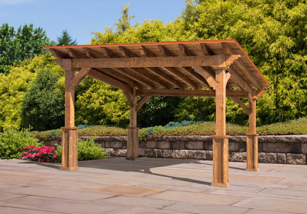 12ft x 18ft Cedar Lean-to Pavilion