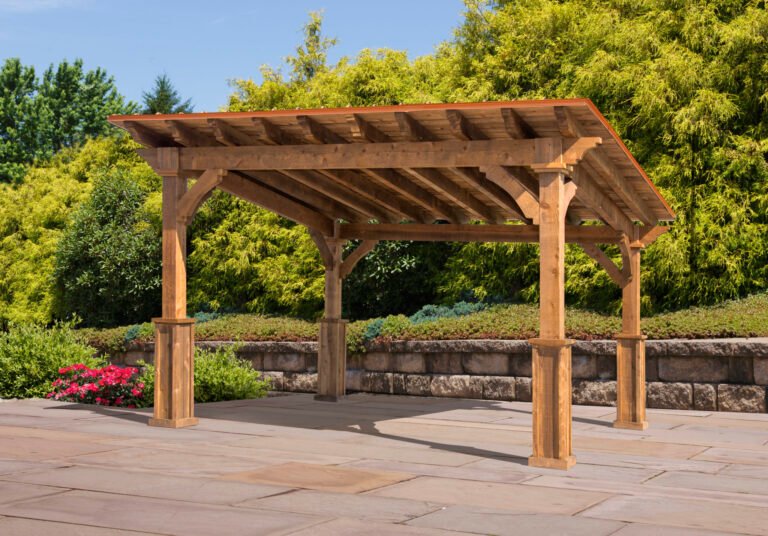14ft x 24ft Cedar Lean-to Pavilion