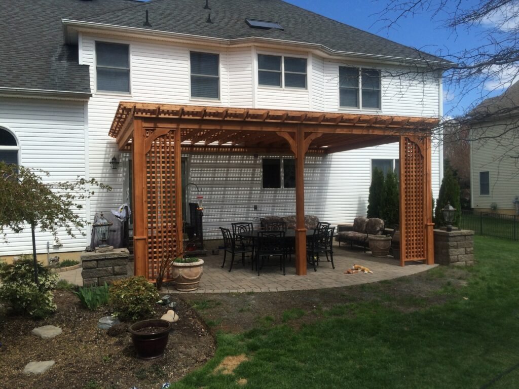 Cedar Wall Mounted Pergola